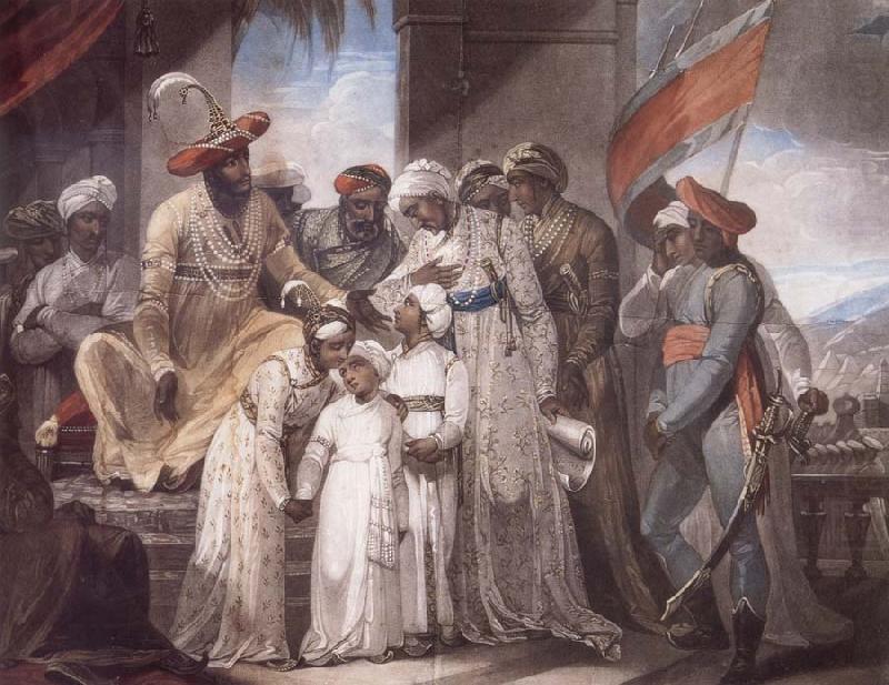 Henry Singleton The Sons of Tipu Sultan Leaving their Father china oil painting image
